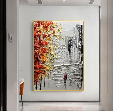 Simple and Cheap Painting - Paris 05 by Palette Knife commercial street cheap wall decor